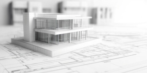 Modern architectural design blueprint.