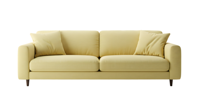 Modern Light Yellow Sofa for Living Room Decor and Furniture Design