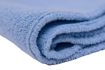 Folded light-blue microfiber cloth