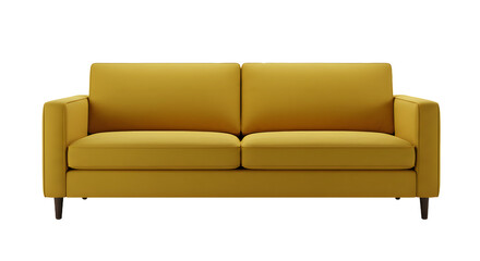 Elegant Yellow Sofa in Modern Living Room for Interior Design & Home Decor