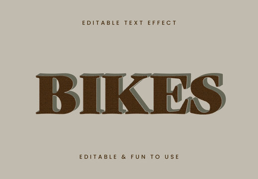 Brown 3D Vintage Font Textured Shadow Text Effect