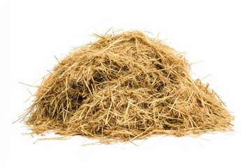 Pile of hay background straw white.