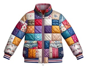 Colorful quilted jacket