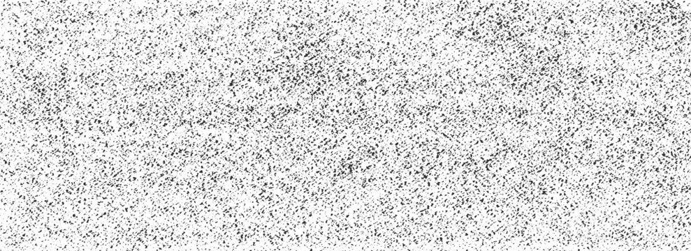 Grunge grain texture. Black and white distressed textile background. Irregular grit wallpaper. Dirty fabric overlay with specks and dots. Gravel particles backdrop for banner, poster, overlay. Vector