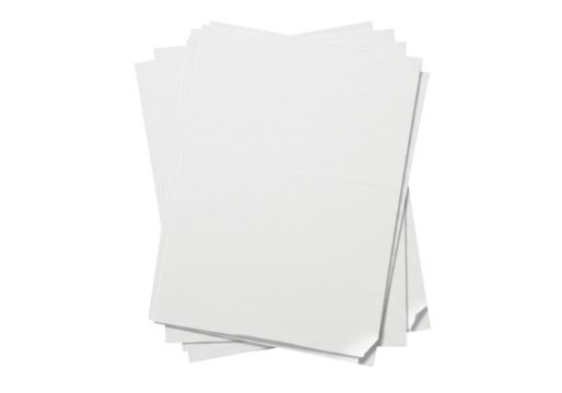 Blank sheets of paper stacked on a clean surface, ideal for note-taking or printing