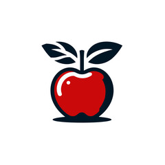 Red Apple Vector Illustration Isolated on White Background