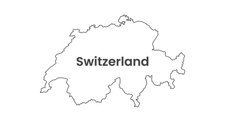 Switzerland map country shape background