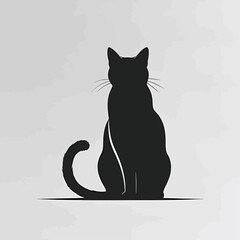 Fototapeta premium vector illustration of a black cat
