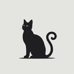 black cat vector illustration