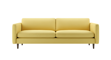 Modern Yellow Sofa in Minimalist Living Room Environment