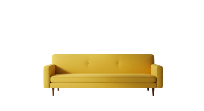 Modern Yellow Couch with Elegant Design for Living Room Interior