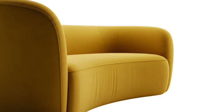 Modern Yellow Sofa in Elegant Living Room for Interior Home Decor