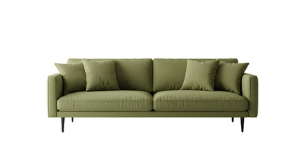 Obraz premium Modern Green Sofa with Cushions for Living Room Interior Design