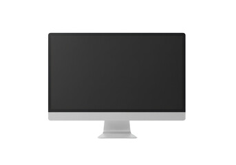 Sleek modern computer monitor on a minimalist desk with a blurred background