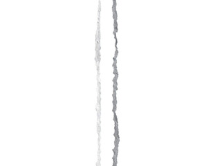 paper ripped line in centre clipping path vertical partition isolated on transparent png