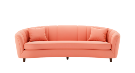 Elegant Coral Pink Sofa for Modern Living Room Decor