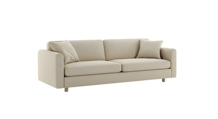 Fototapeta premium Elegant Cream Modern Sofa for Living Room Interior Decor