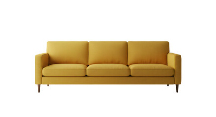 Elegant Yellow Sofa Against Black Background for Modern Home Interior Design