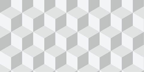 Abstract vector Structure white block box cube seamless pattern grid vintage surface triangle web monochrome square texture white background.	
