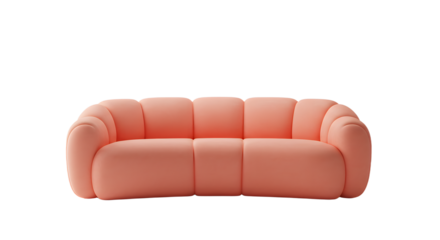 Modern Coral Pink Upholstered Sofa for Comfortable Living Room Decor