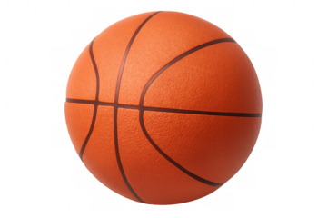 Realistic Basketball Isolated on Transparent Background