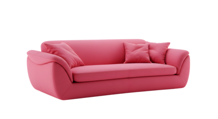 Modern Pink Couch with Plush Cushions for Stylish Living Room Decor
