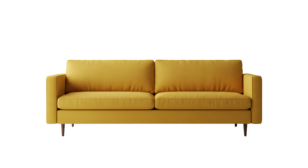 Modern Yellow Sofa in Minimalist Interior for Comfortable Living Room