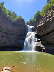 Sandstone Falls in New River Gorge National Park, West Virginia, USA