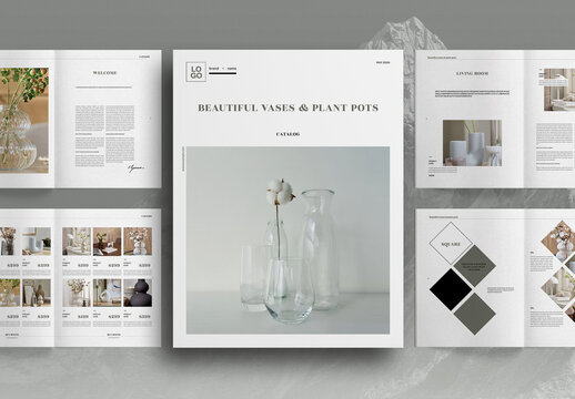 Vases Plant Pots Catalog Brochure Layout
