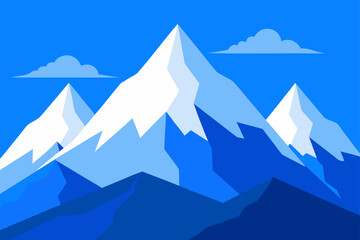 mountain landscape vector illustration
