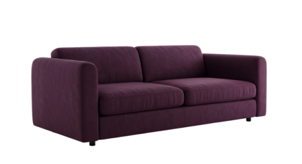 Elegant Purple Sofa for Living Room Decor, Modern Comfortable Seating Furniture