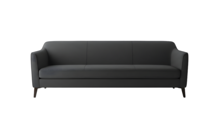 Modern Gray Sofa on a White Background for Living Room Interior Design