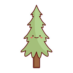Green Pine Tree Flat Icon