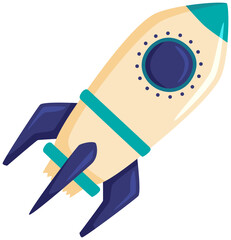 rocket launch to space icon