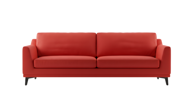 Modern Red Sofa - Comfortable Living Room Furniture for Home Decor