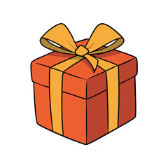wrapped-present-with-ribbon-with-white-background.eps
