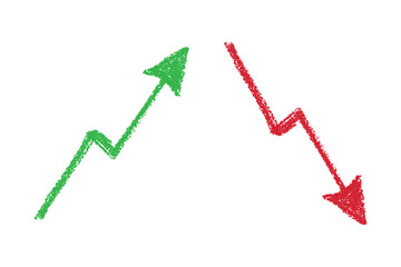 Hand drawn arrow symbol. Business clipart. Single element for design