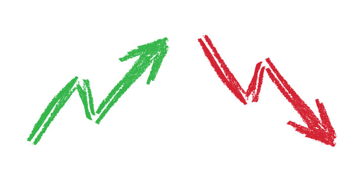 Hand drawn arrow symbol. Business clipart. Single element for design