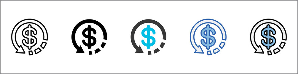 Rebate Icon Pack Multistyle Illustration