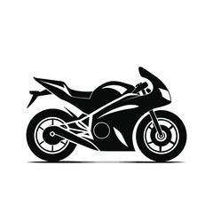 Obraz premium High-Speed Sport Bike Silhouette Vector Design