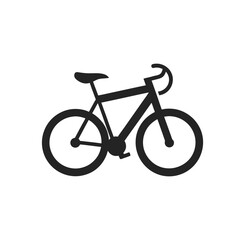 Obraz premium Bicycle Silhouette Icon in Black Vector
