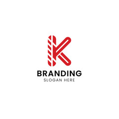 Modern initial letter K logo template
