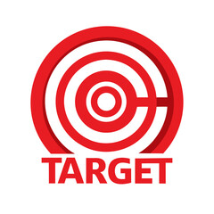 Red and white target symbol with the word target below