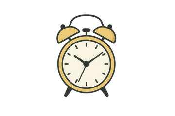 Cartoon alarm clock illustration isolated PNG with Transparent Background
