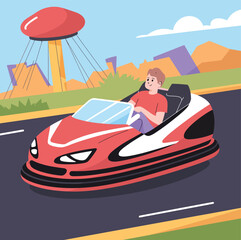 man riding a scooter