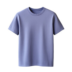 Lavender-colored, plain t-shirt.
