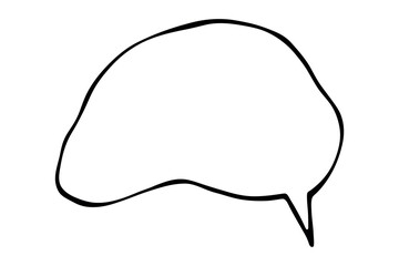 Hand drawn speech bubble Blank empty message box Textbox frame for banners, price tags, stickers, design