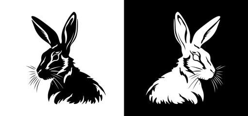 rabbit silhouette vector