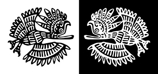 skull and bones bird,black and white background