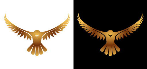 golden eagle with wings